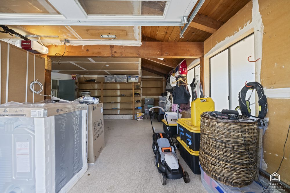 Insulation and framing before drywall in the converted garage