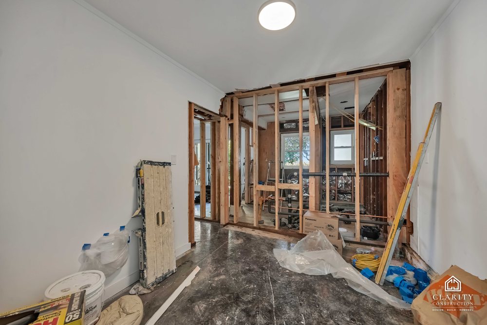 In progress: framing and rough-in at the San Francisco whole home remodel
