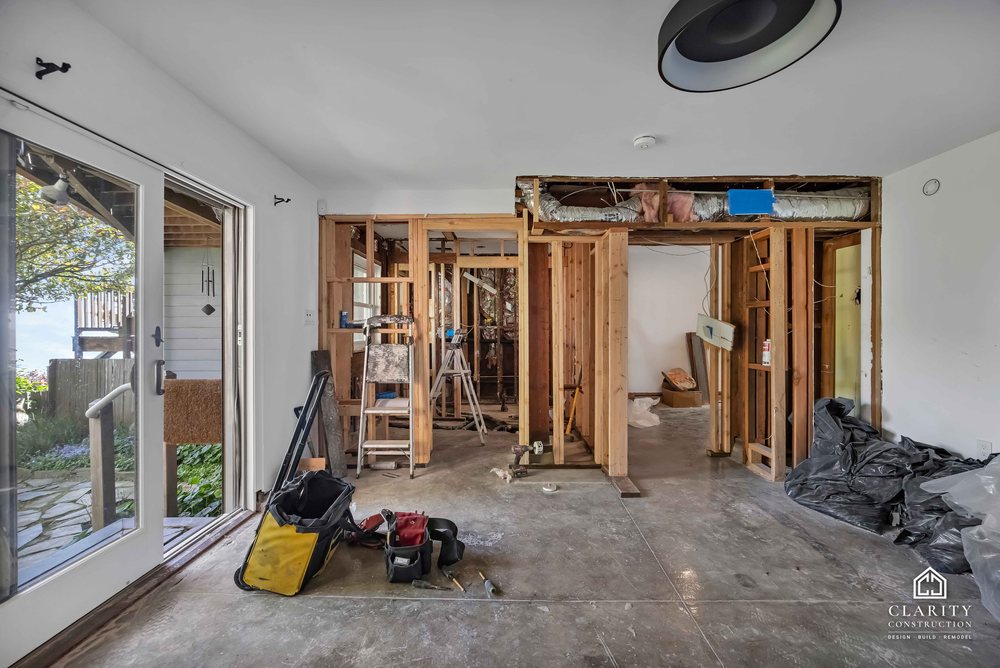 In progress: framing and rough-in at the San Francisco whole home remodel