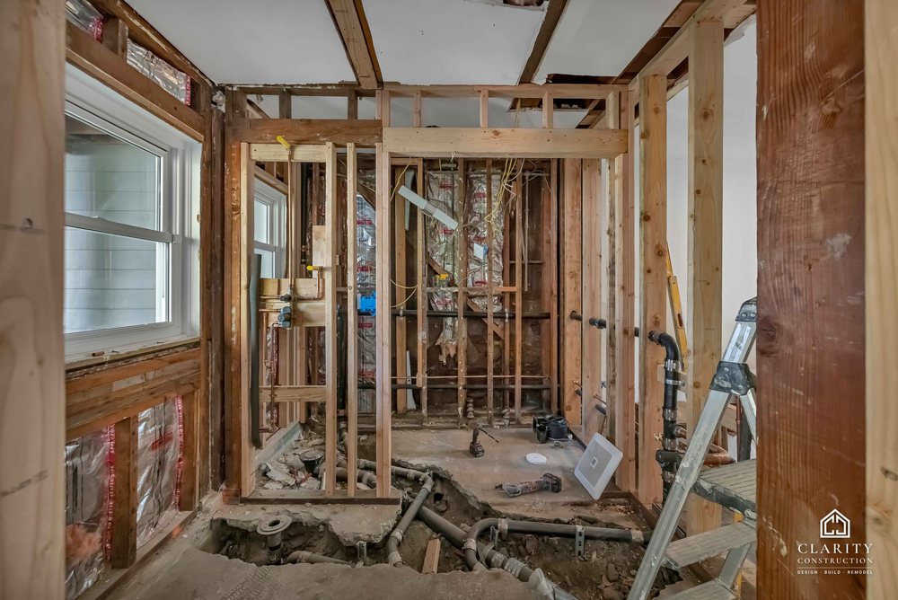 In progress: framing and rough-in at the San Francisco whole home remodel