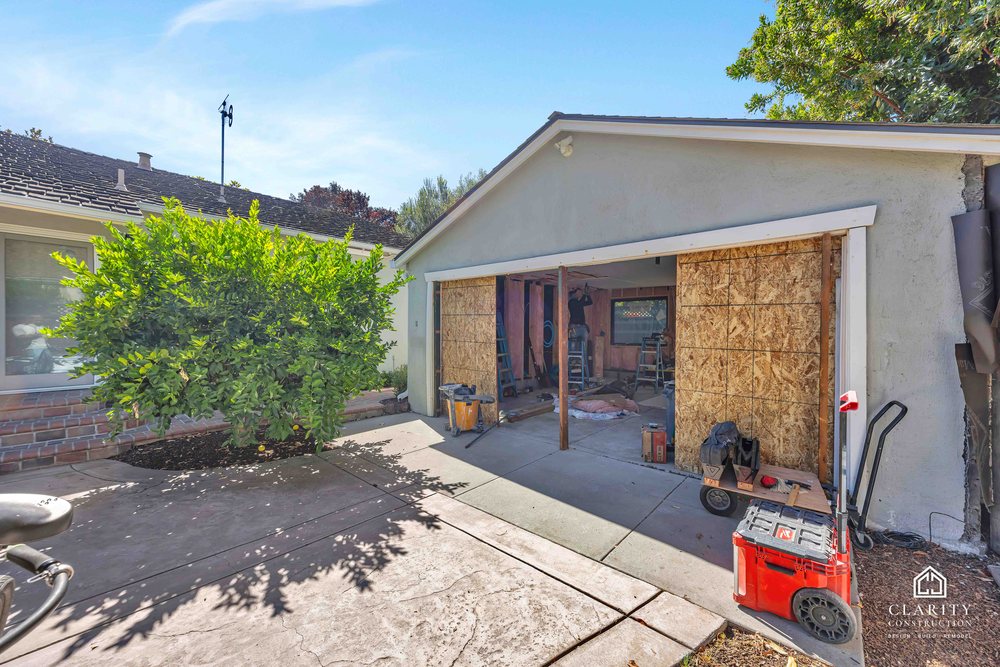 In progress: insulation and drywall at the San Jose garage conversion