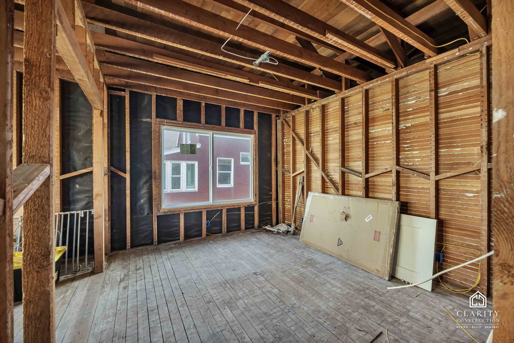 In progress: new framing and rough-in at the San Francisco whole building renovation