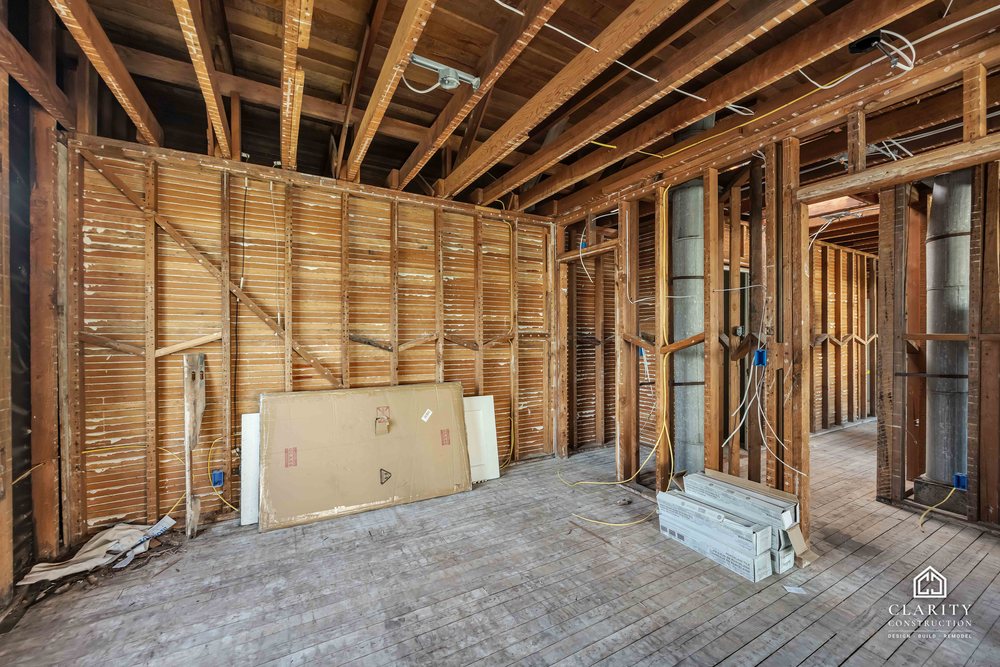 In progress: new framing and rough-in at the San Francisco whole building renovation