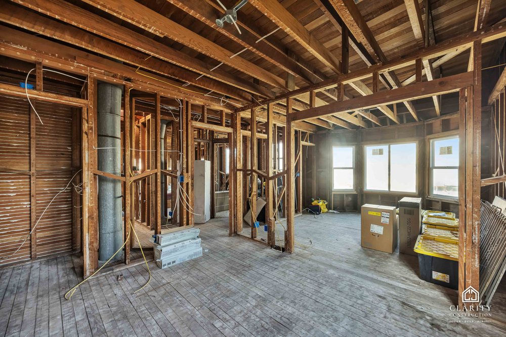 In progress: new framing and rough-in at the San Francisco whole building renovation