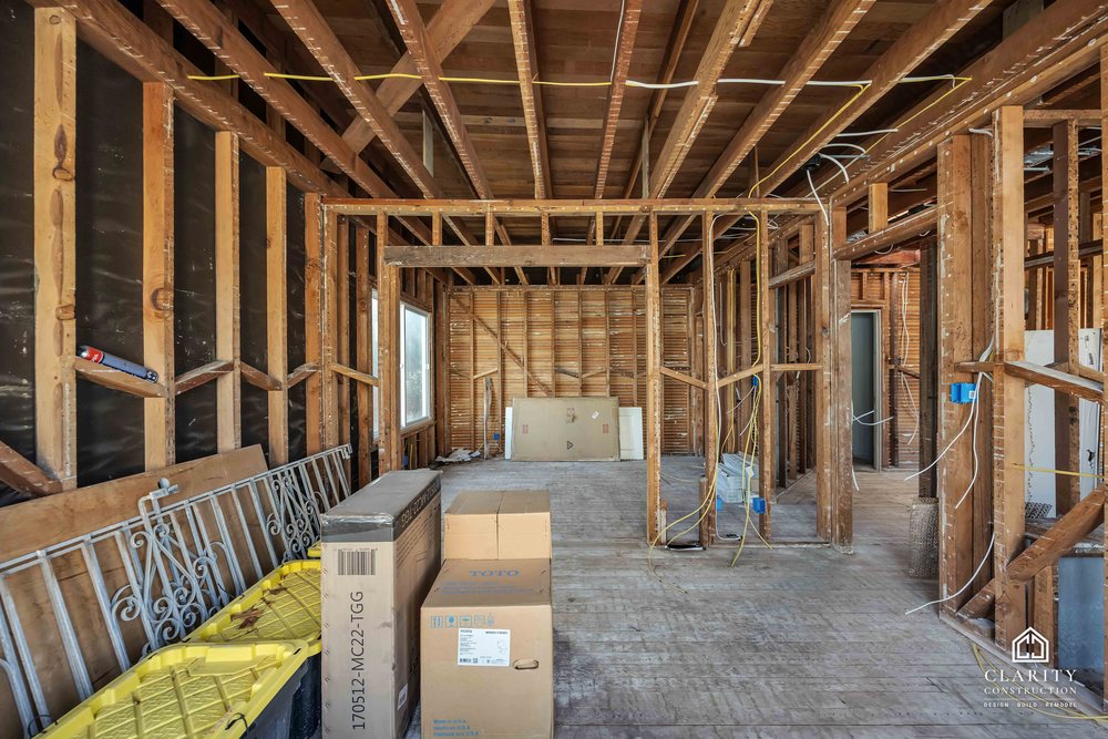 In progress: new framing and rough-in at the San Francisco whole building renovation