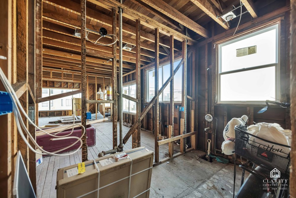 In progress: new framing and rough-in at the San Francisco whole building renovation