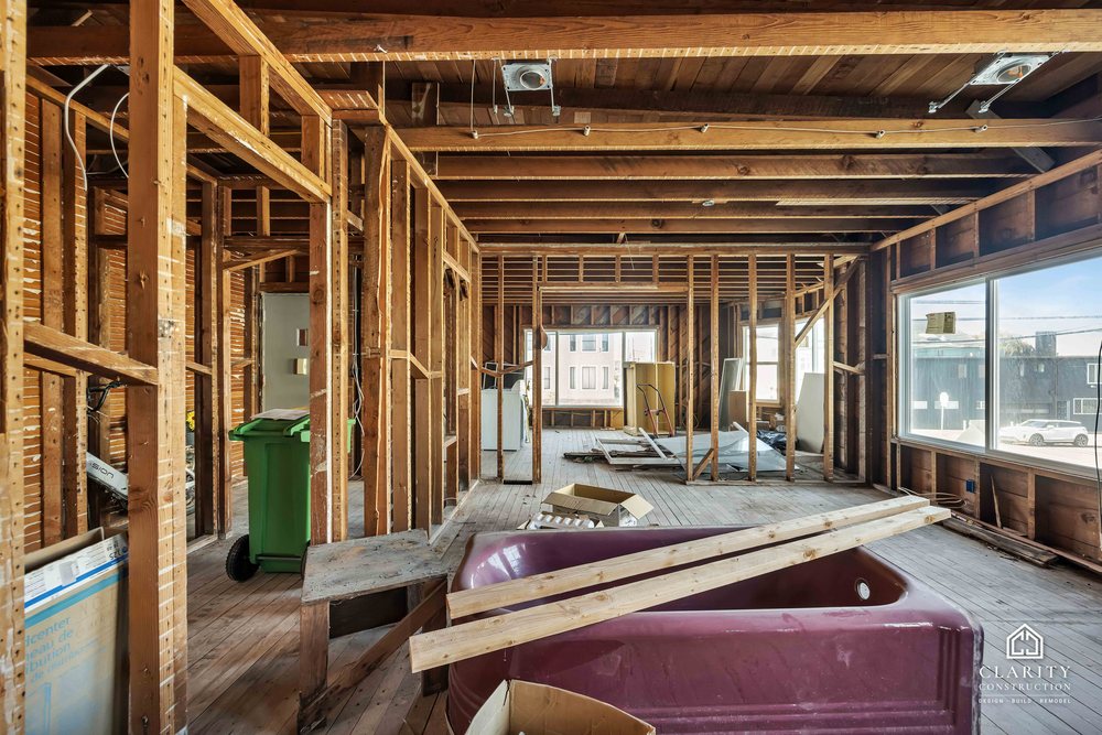 In progress: new framing and rough-in at the San Francisco whole building renovation