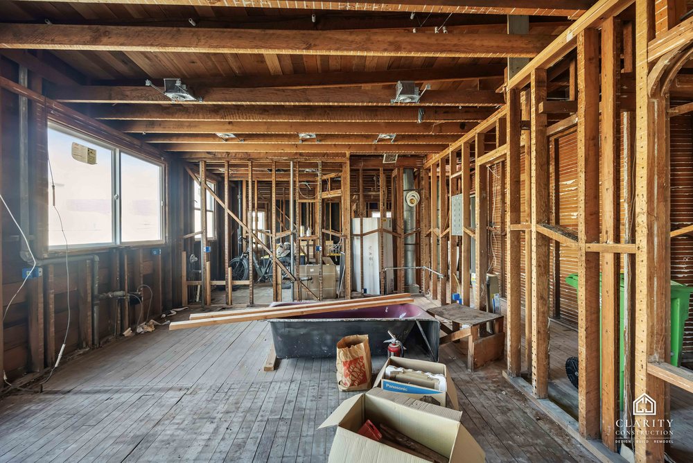 In progress: new framing and rough-in at the San Francisco whole building renovation