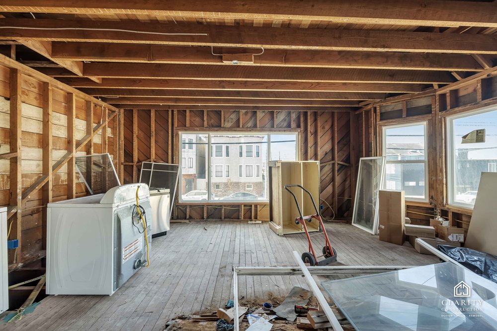 In progress: new framing and rough-in at the San Francisco whole building renovation