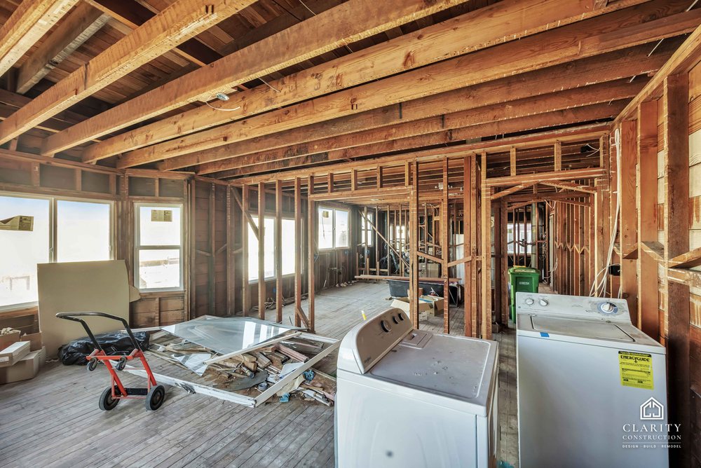 In progress: new framing and rough-in at the San Francisco whole building renovation
