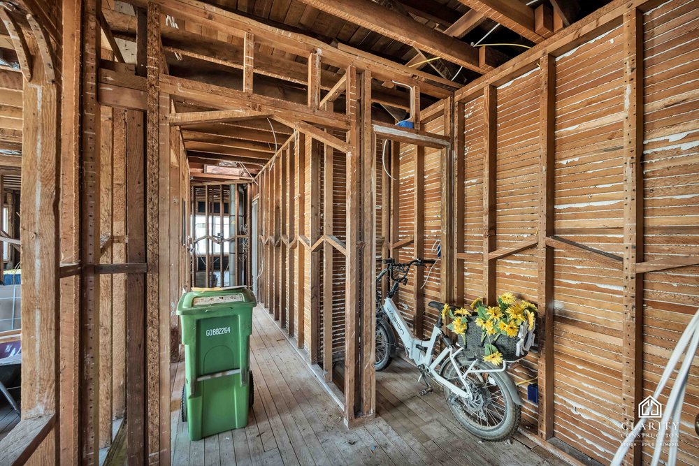 In progress: new framing and rough-in at the San Francisco whole building renovation