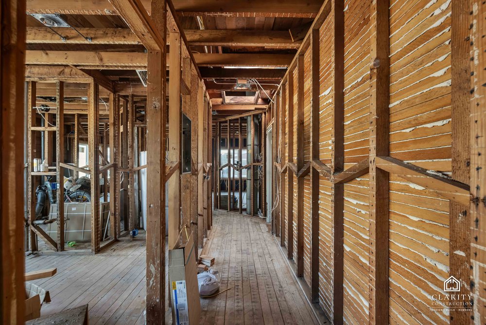 In progress: new framing and rough-in at the San Francisco whole building renovation