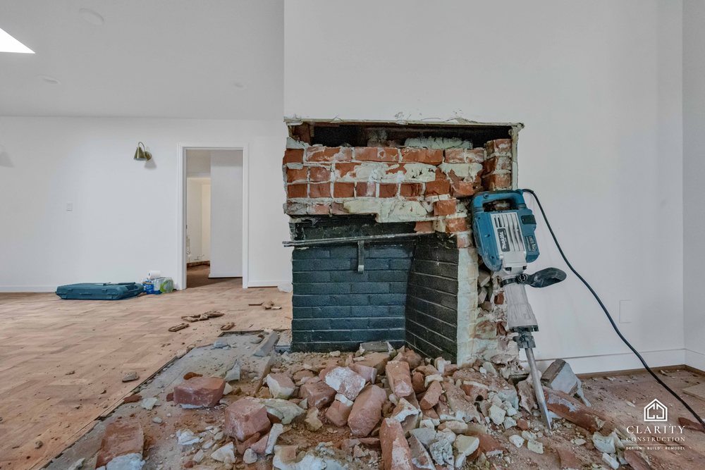 In progress: demolition at the Palo Alto whole home remodel