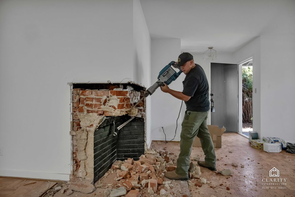 In progress: demolition at the Palo Alto whole home remodel