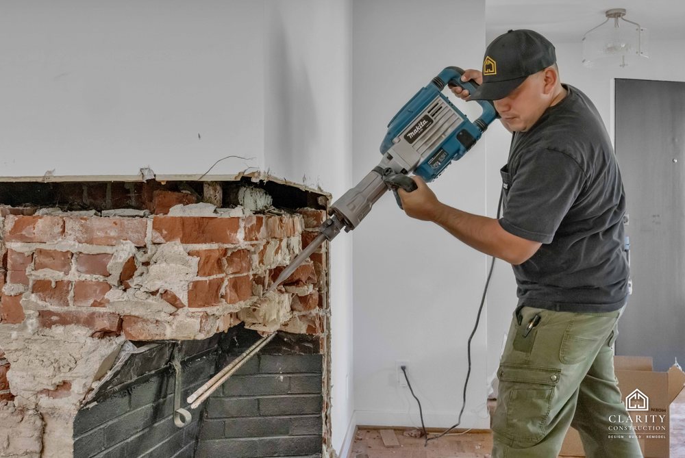 In progress: demolition at the Palo Alto whole home remodel