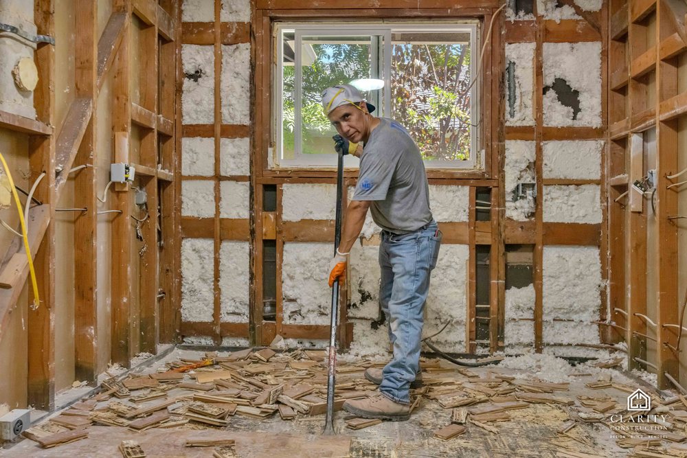 In progress: demolition at the Palo Alto whole home remodel