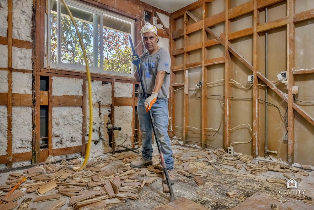 In progress: demolition at the Palo Alto whole home remodel