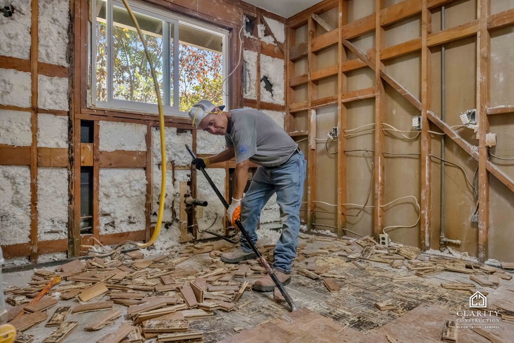 In progress: demolition at the Palo Alto whole home remodel
